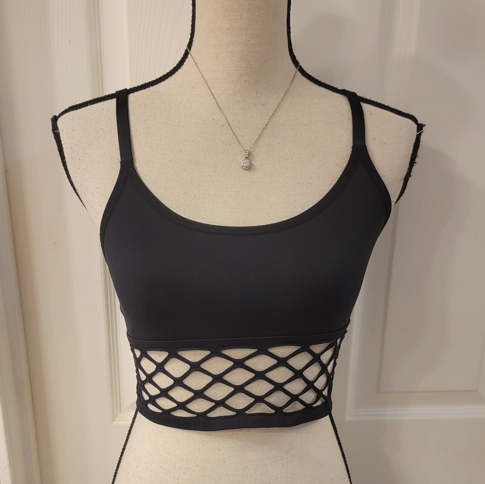 PINK Victoria's Secret Black Mesh bralette bra